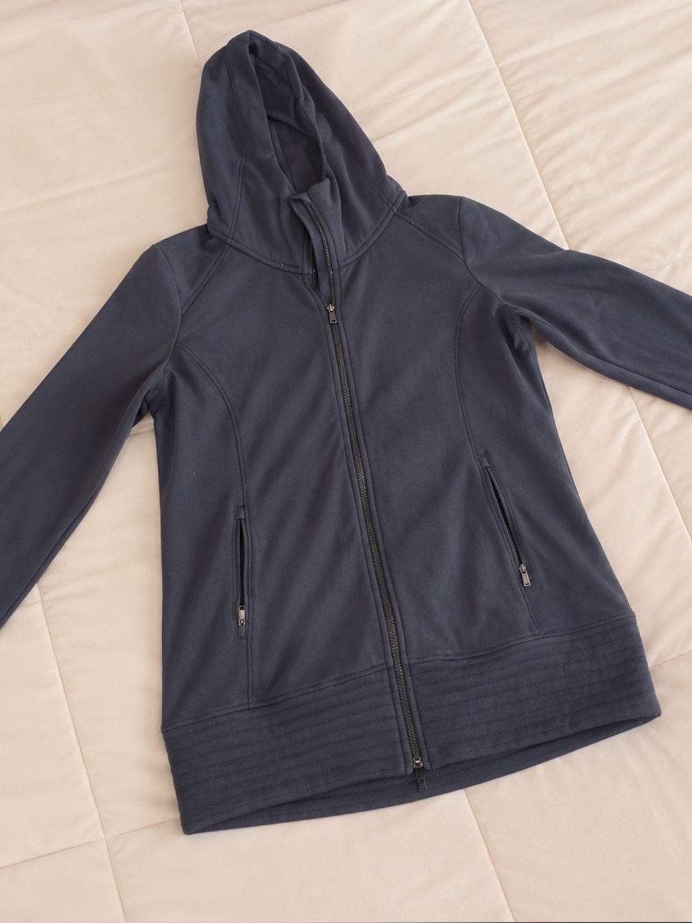 Athleta black Hooded Zip Jacket